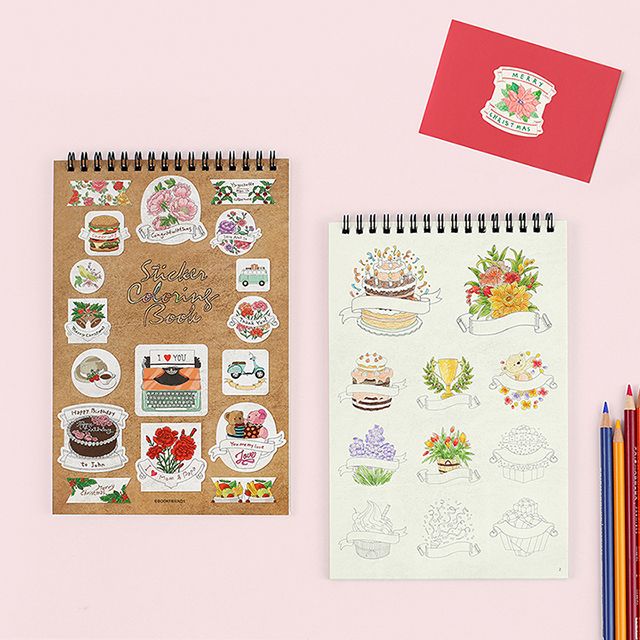 Sticker Coloring book