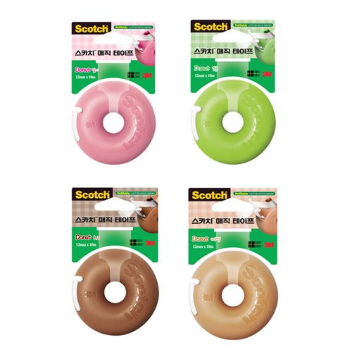Scotch magic tape with donut dispenser  810DN(12mmX10m)