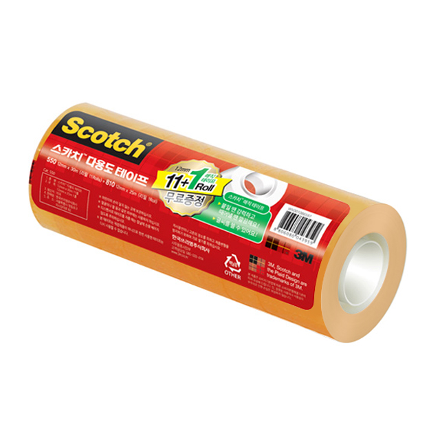 Scotch transparent tape 550-12(12mmX30m) pack of 12