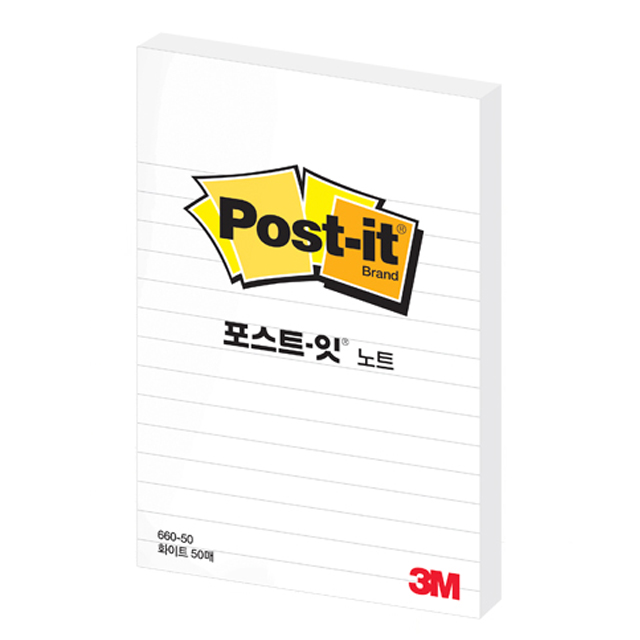 Post-it Sticky Note Pad, Lined, 102X152mm, 50 Sheets, 660 (102x152)