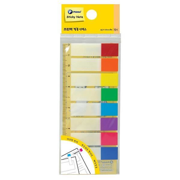FI041 Film Index Lined, 8colors, 15pcs 