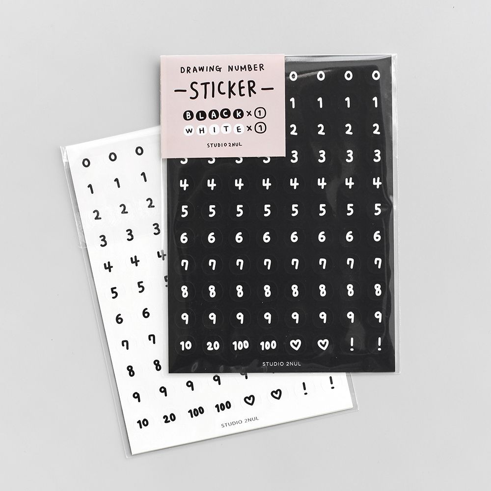 Drawing Number Sticker