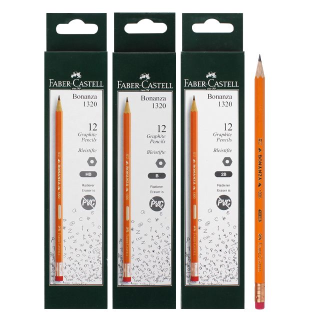 Bonanza Pencils with Erasers, Pack of 12