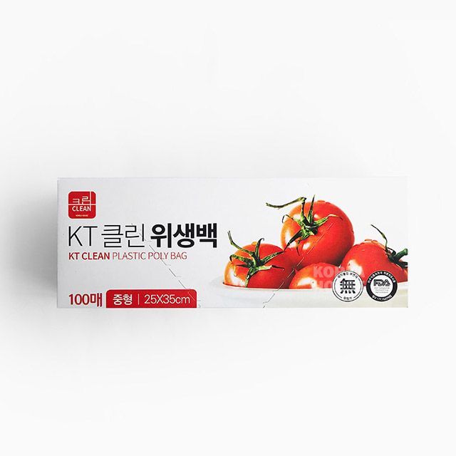 KT clean plastic Poly Bag 100ea, 250X350mm