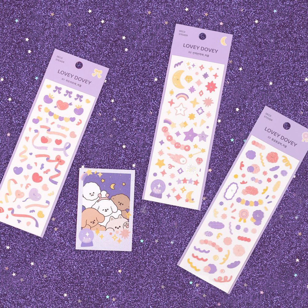Lovey Dovey Hologram Seal Stickers