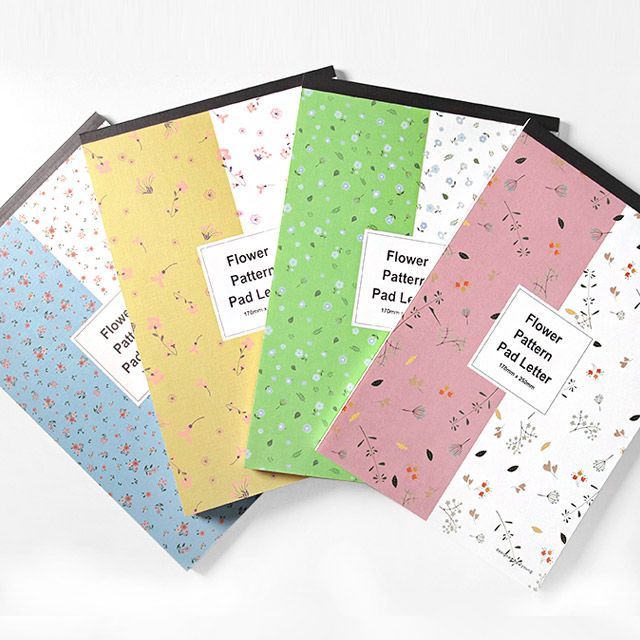 flower pattern pad letter