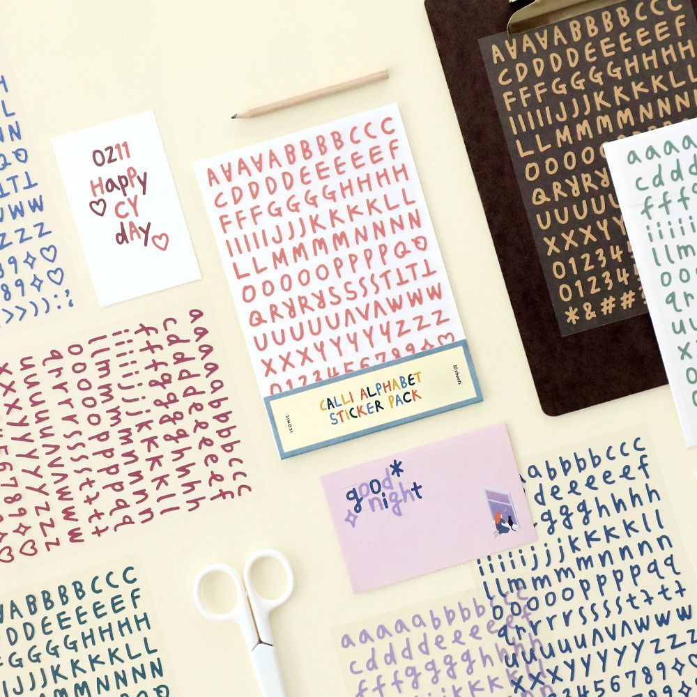 Calli alphabet sticker pack