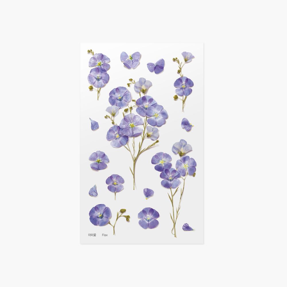 Press Flower Stickers_Flax