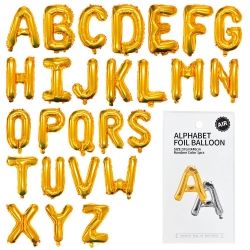 30cm Number Foil Balloon Matt Gold