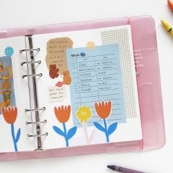 SQUARE DIARY Refill - Blank Note, 6RIngs 148x172mm