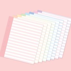 SQUARE DIARY Refill - Color Stripe, 6Rings 148x172mm