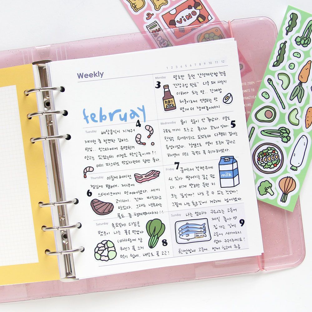 SQUARE DIARY Refill - Planner, 6Rings 148x172mm