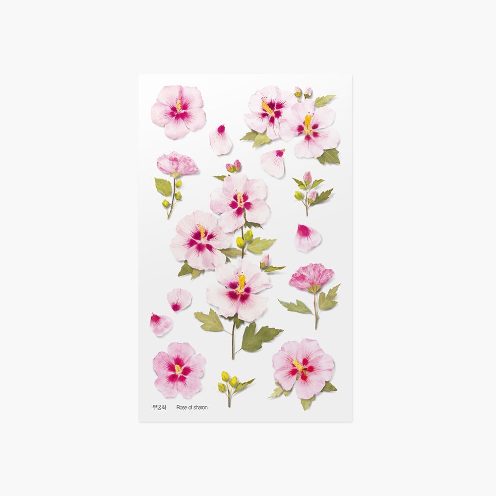 Press Flower Stickers_Rose of sharon