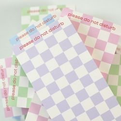 DO NOT DISTURB Checkerboard Memo Pad