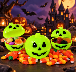 Halloween Mini Luminous Pumpkin Bucket 3ea 