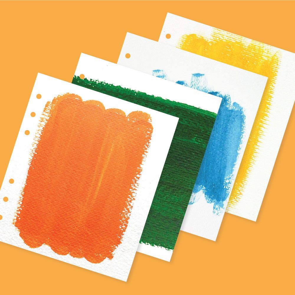SQUARE DIARY Refill - Acrylic painting, 6Rings, 148x172mm