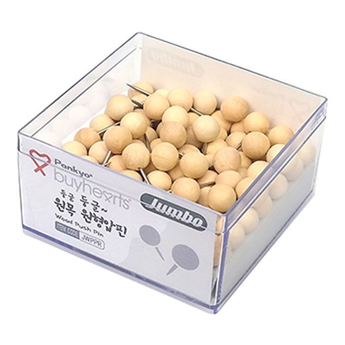 Jumbo Wood Round Head Push Pin JWPPR