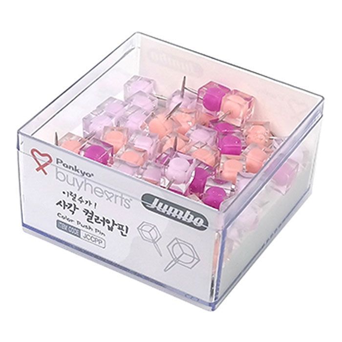 Jumbo Color Square Push Pins JCCPP