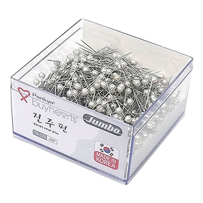 Jumbo White Pearl Head Pins, JMP