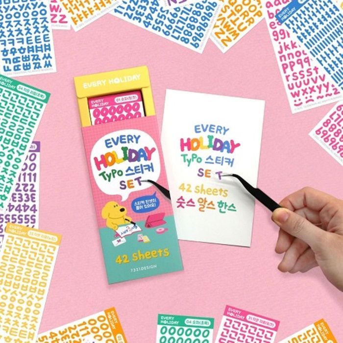 Every Holiday Typograph Sticker