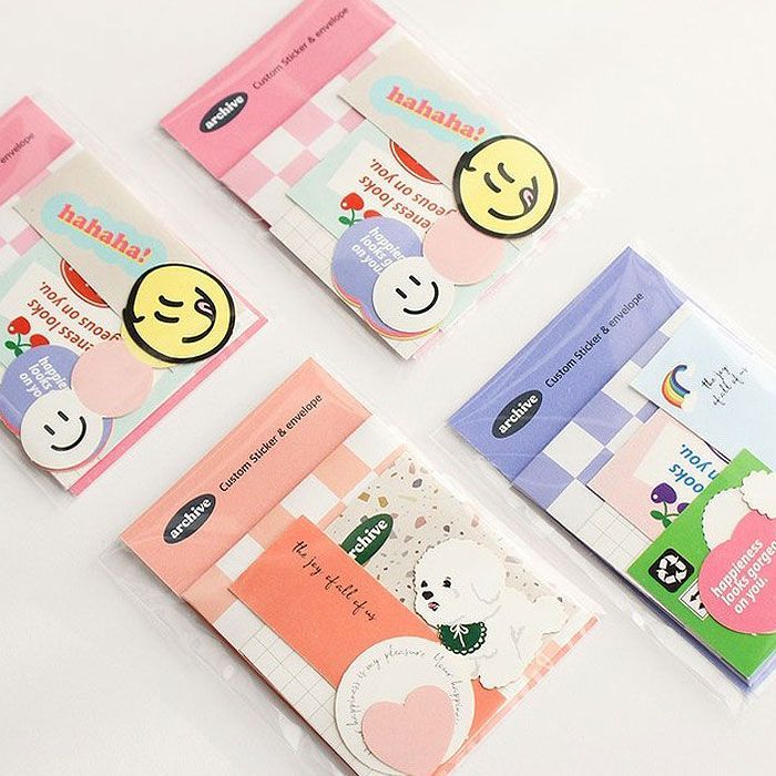 Custom Stickers & Envelope Set