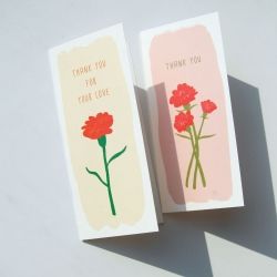 Carnation Card with Envelope part 4, for Cash Gift 