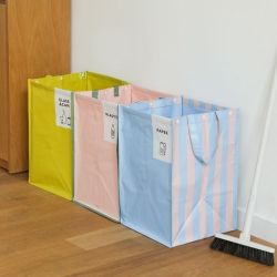 Tarpaulin recycling bin Set -  Smile