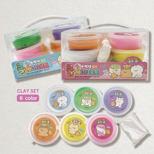 Clay 6 Colors + White kit Set