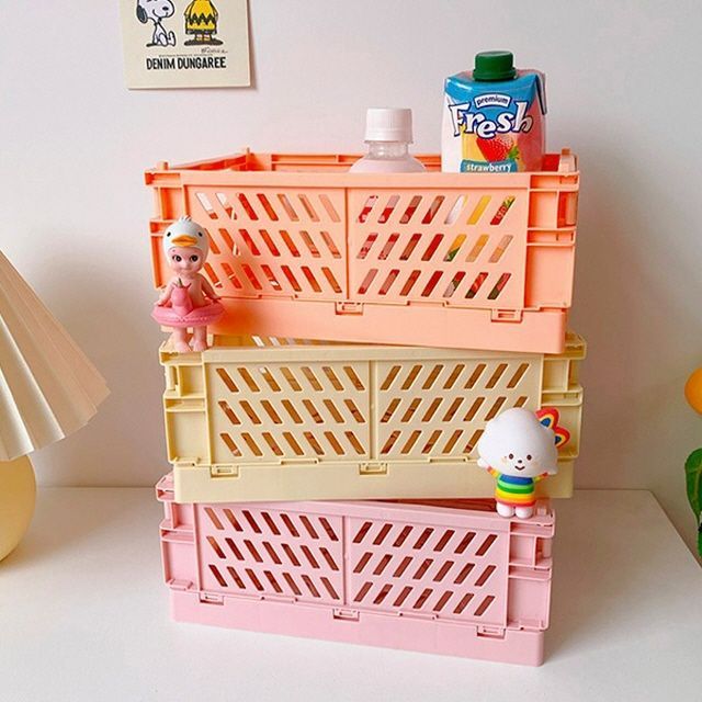 middle size Folding folding pastel multipurpose props basket basket