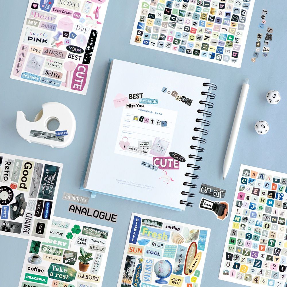 Magazine collage Sticker Pack
