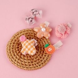 CUTE HAIR PIN 5PCS SET Orange Carrot