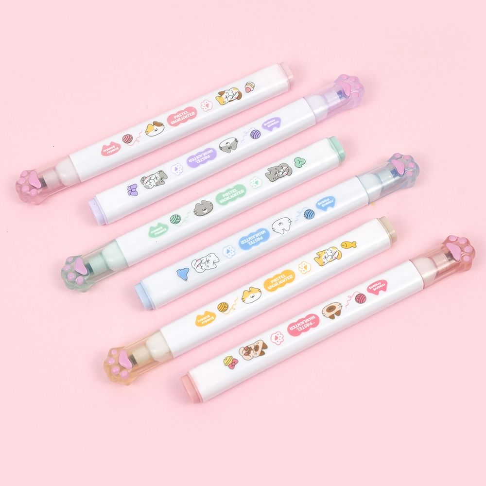 Nyang-nyang Highlighter Pen 6 Colors Set