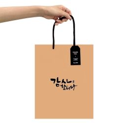 Kraft Shopping Bags Thank You Rectangular Vertical M (10pcs)
