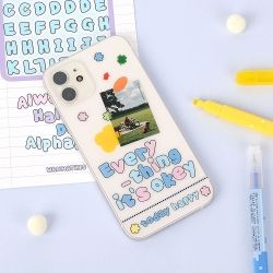 Ddung-Phabet Clear Line Alphabet Stickers 8 Sheets Set