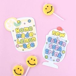 Ddung-Phabet Clear Line Alphabet Stickers 8 Sheets Set