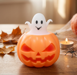 Halloween Ghost in Pumpkin 