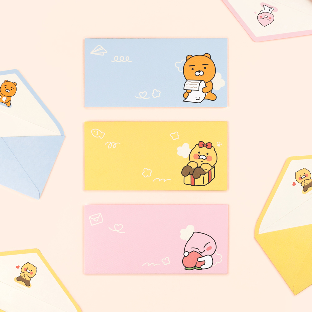 Kakao Friends Envelope, 3pcs 1Set