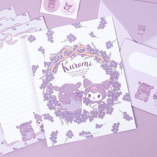 Sanrio Letter Paper & Envelopes Set - Kuromi