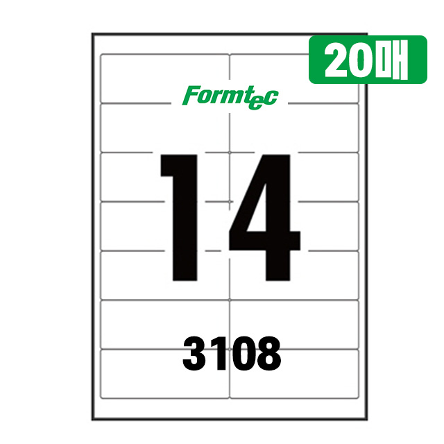 HiEco Label HEQ-3108, 20 Sheet