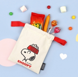 Snoopy Drawstring Pouch Ivory S