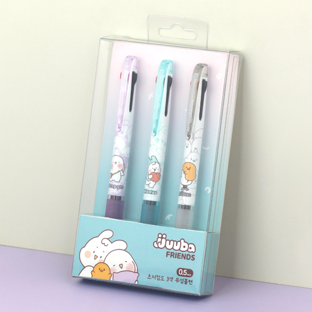 Jubba ultra-low viscosity 3-in-1 Ballpoint Pens 0.38mm 3pcs