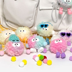 DIY Pompom Doll Keyring Kit, Random
