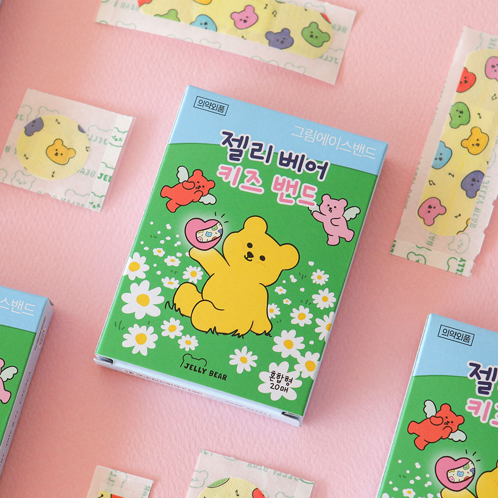 Jelly Bear Kids Band 1P (mixed type 20 sheets)