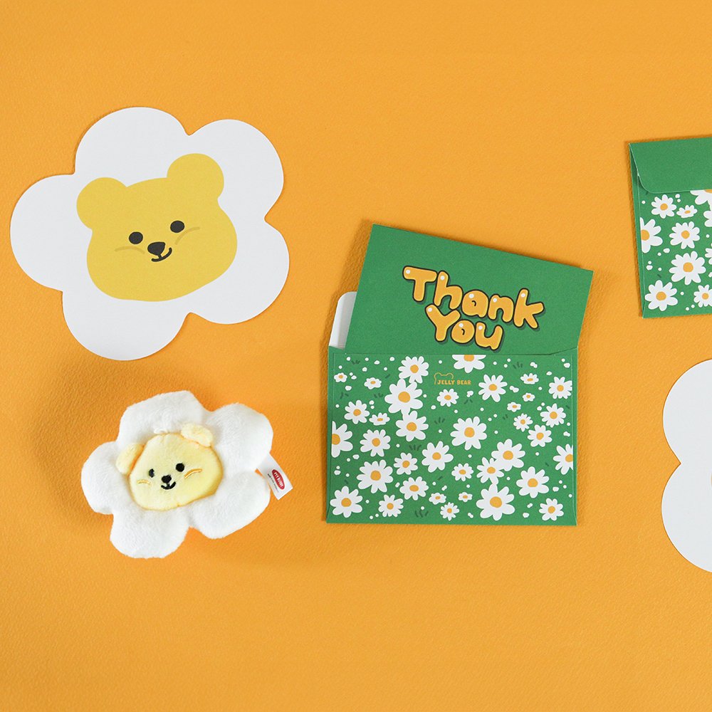 Jelly Bear shaped letter paper- 02 Thank you