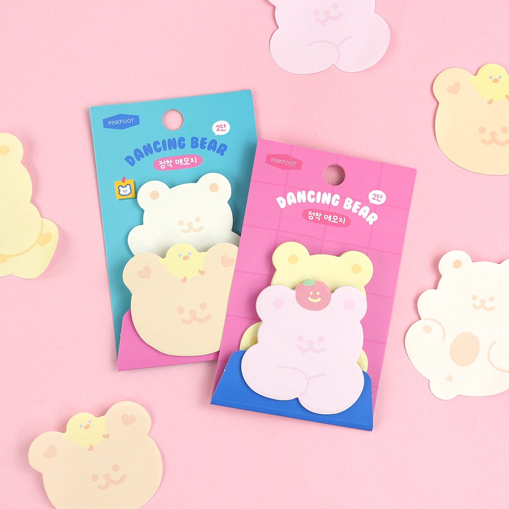 Dancing Bear 2-Stage Sticky Note 24pcs, Random
