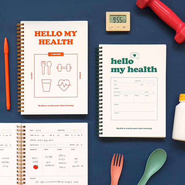 Gi-Bon A5 healty Diary (6months, Daily Planner)