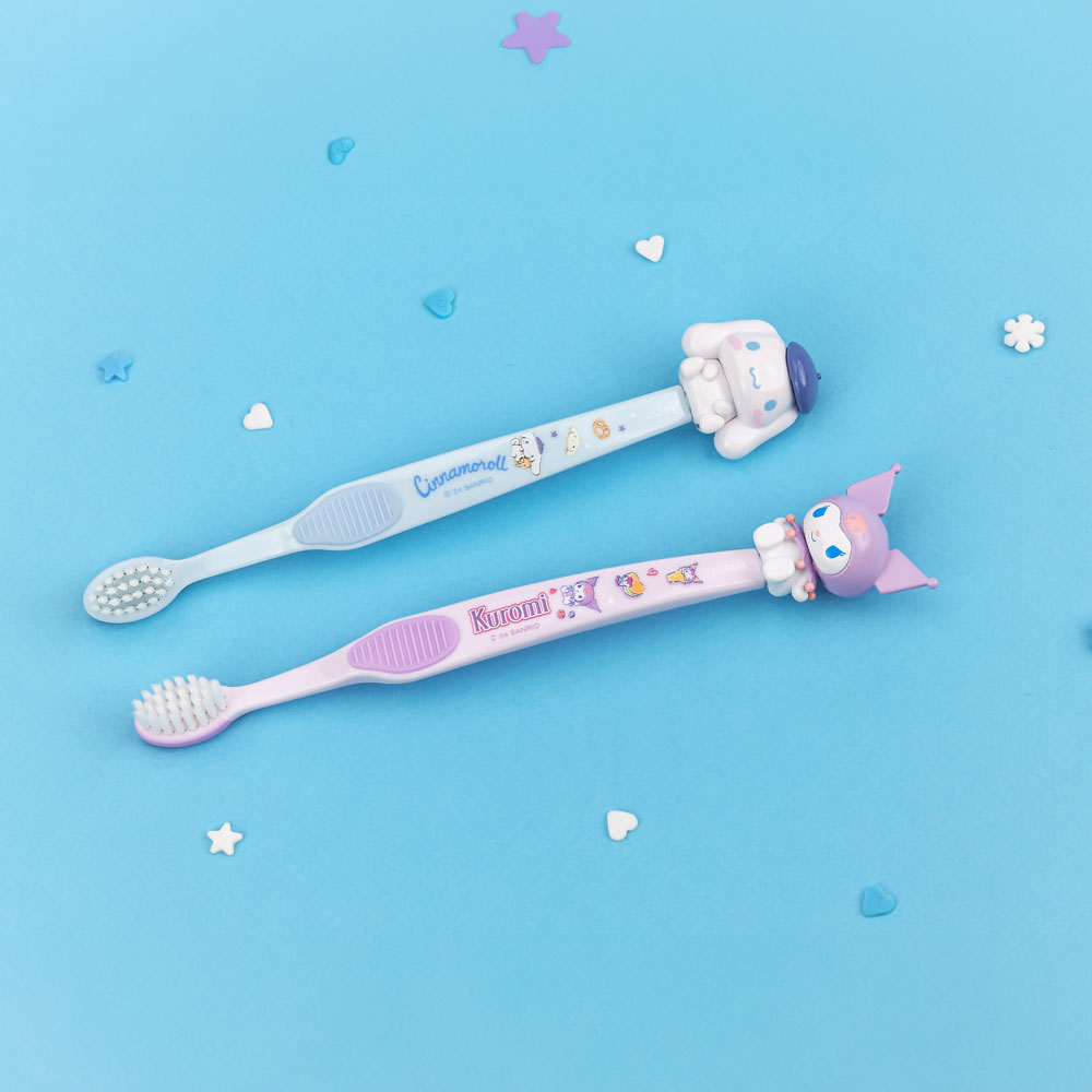 Sanrio Figure Junior Toothbrushes 2P Set - Kuromi & Cinnamoroll
