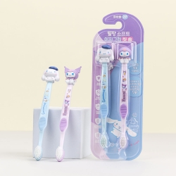 Sanrio Figure Junior Toothbrushes 2P Set - Kuromi & Cinnamoroll