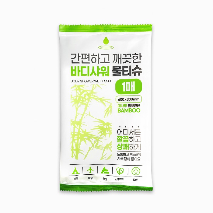 Simple and clean Body shower Wet tissue (1P)