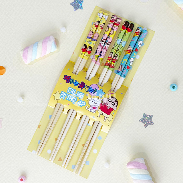 Crayon Shin-chan bamboo chopsticks 4P Set